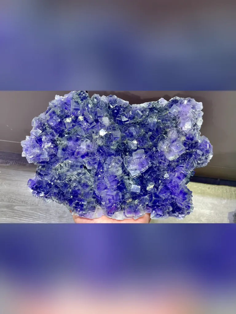 01-1-0039 Purple Transparent Cubic Fluorite Xianghualing, Hunan 210*140*45MM image