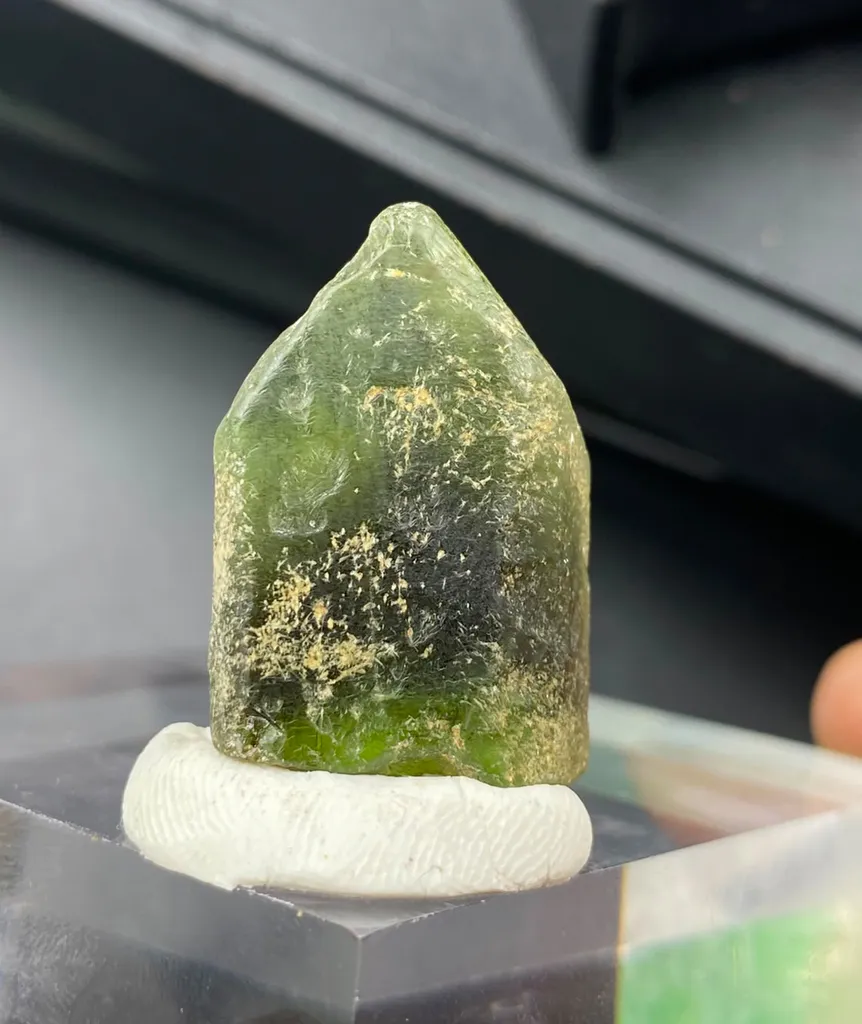 10.40 Grams Naturally Terminated Rare Ludwigite Faceted Grade Crystal from Kohistan Pakistan. image