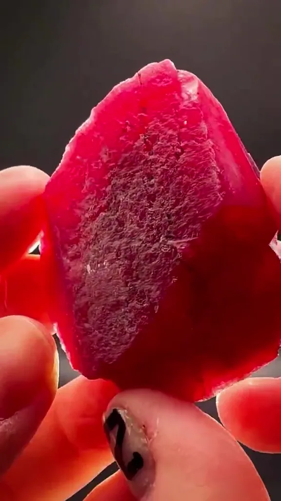 112.07 GRAMS OF CHERRY-RED Rhodonite FIRE - image 3