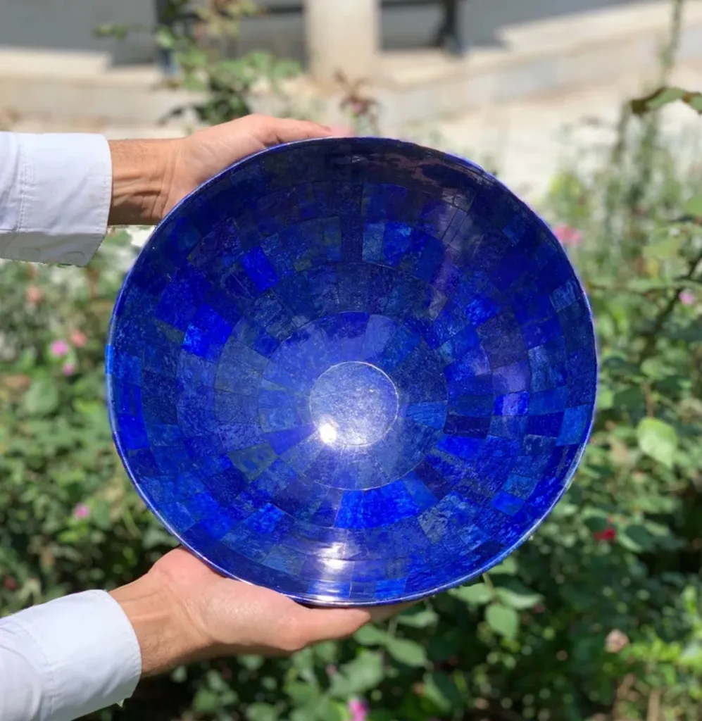 12 Inch Stunning Lapis Lazuli Bowl From the origin of Afghanistan - image 3