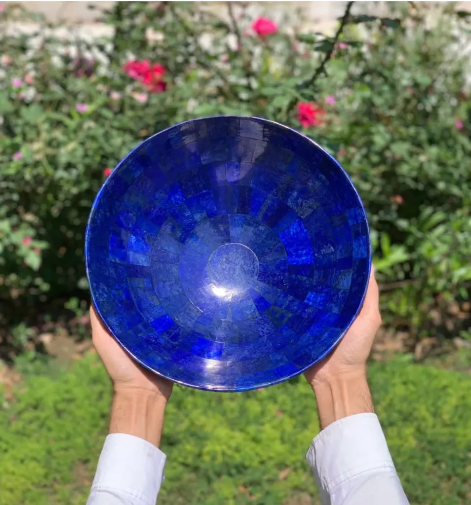 12 Inch Stunning Lapis Lazuli Bowl From the origin of Afghanistan - image 4