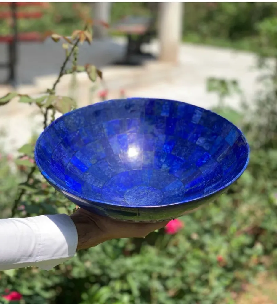 12 Inch Stunning Lapis Lazuli Bowl From the origin of Afghanistan - image 2