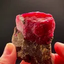 210.05 GRAMS OF CHERRY-RED Rhodonite ON MATRIX - image 1