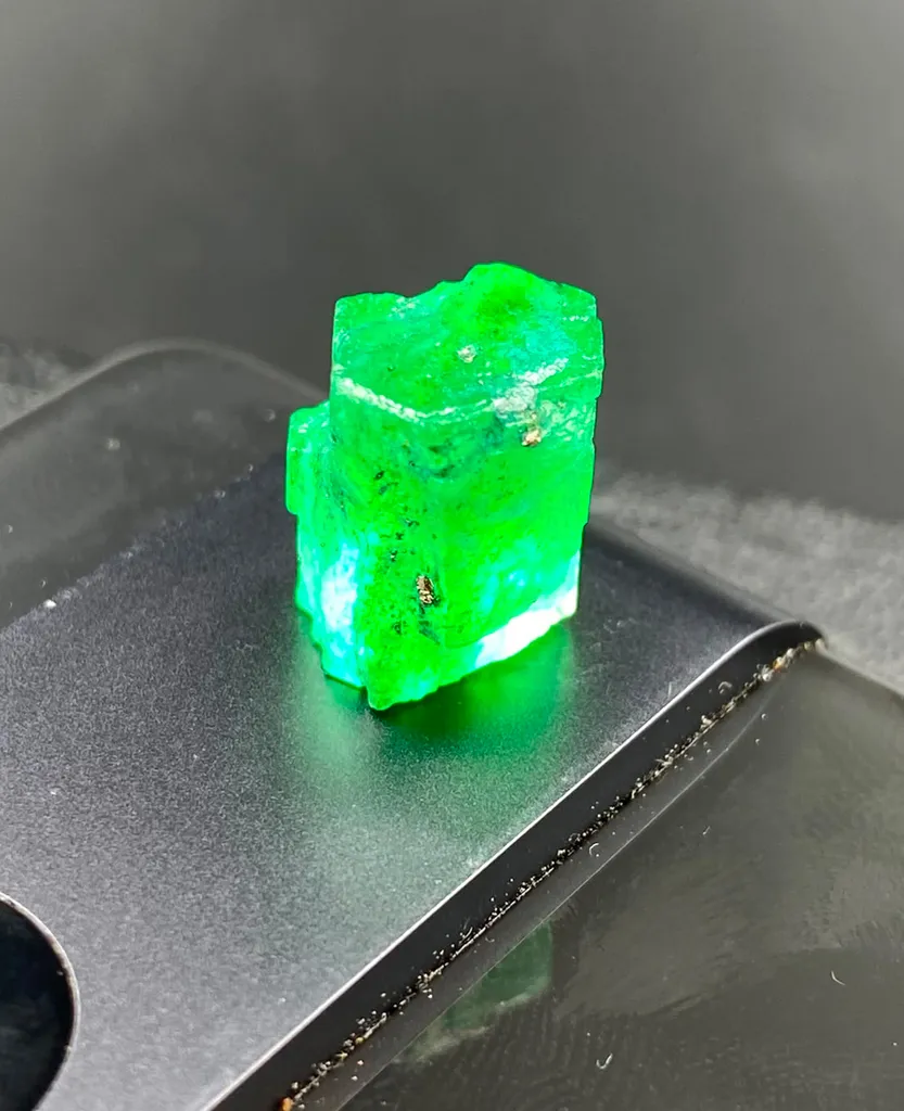 2.36 Gram Natural Emerald Faceted Grade Chunk  From Swat Valley Pakistan image
