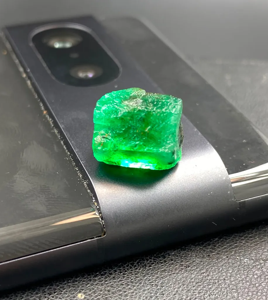 2.52 Gram Natural Emerald Faceted Grade Chunk From Swat Valley Pakistan image