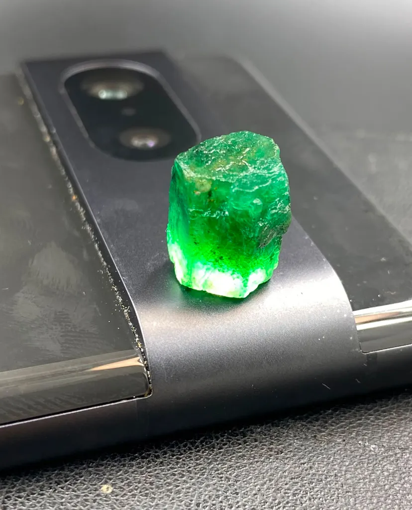 2.52 Gram Natural Emerald Faceted Grade Chunk From Swat Valley Pakistan - image 3