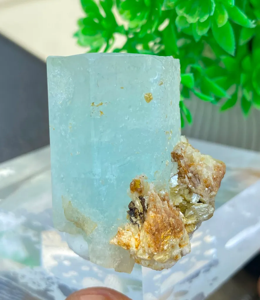 35 Gram  Natural Aquamarine Specimen  from Pakistan, Gilgit-Baltistan, Shigar District image