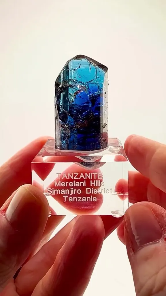 38.88 gram NATURAL. UNHEATED. Tanzanite PERFECTION image
