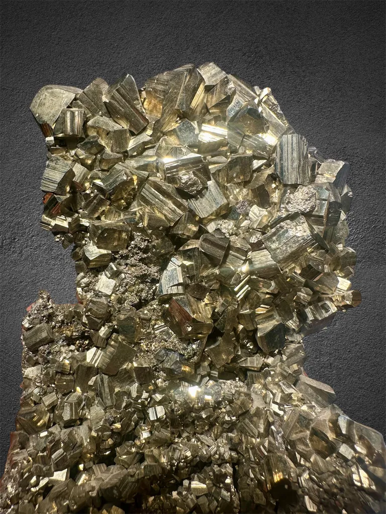 Pyrite with Manganocalcite from Bulgaria, Smolyan Province, Madan ore field, Septemvri Mine