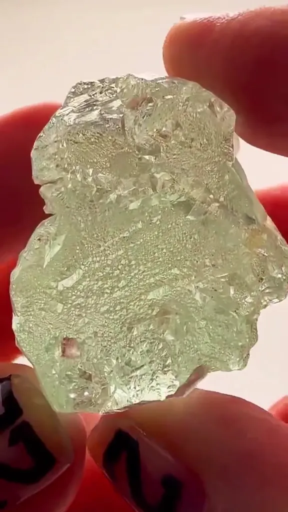 47.3 GRAMS OF INSANELY ETCHED BRAZILIAN Aquamarine ICE - image 2