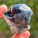 52 Gram Rare Terminated Riebeckite Inclusion Inside Blue Quartz On Mother Rock From Pakistan - image 3