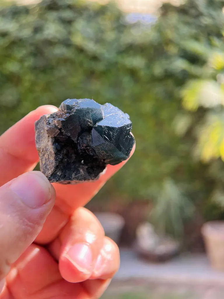 52 Gram Rare Terminated Riebeckite Inclusion Inside Blue Quartz On Mother Rock From Pakistan - image 7