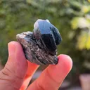 52 Gram Rare Terminated Riebeckite Inclusion Inside Blue Quartz On Mother Rock From Pakistan - image 8