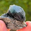52 Gram Rare Terminated Riebeckite Inclusion Inside Blue Quartz On Mother Rock From Pakistan - image 4