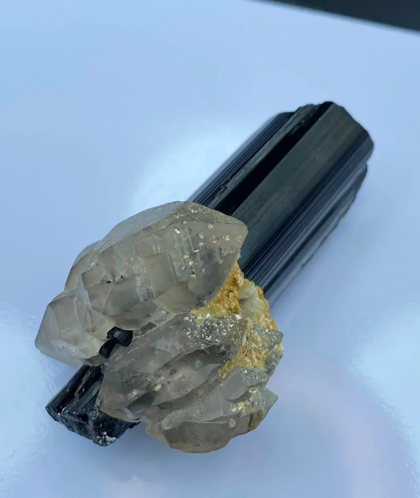 53 Grams Schorl with Quartz  from Pakistan, Gilgit-Baltistan, Shigar District, Basha Valley image