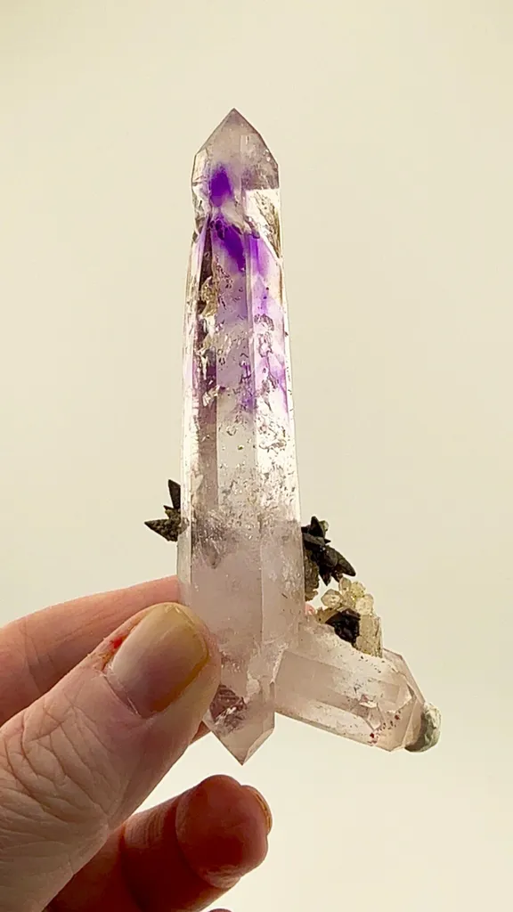 59.07 gram Double-Terminated Amethyst Quartz Valentine Pocket, Goboboseb Mountains, Namibia 59.07 grams image