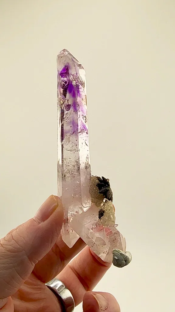 59.07 gram Double-Terminated Amethyst Quartz Valentine Pocket, Goboboseb Mountains, Namibia 59.07 grams - image 3