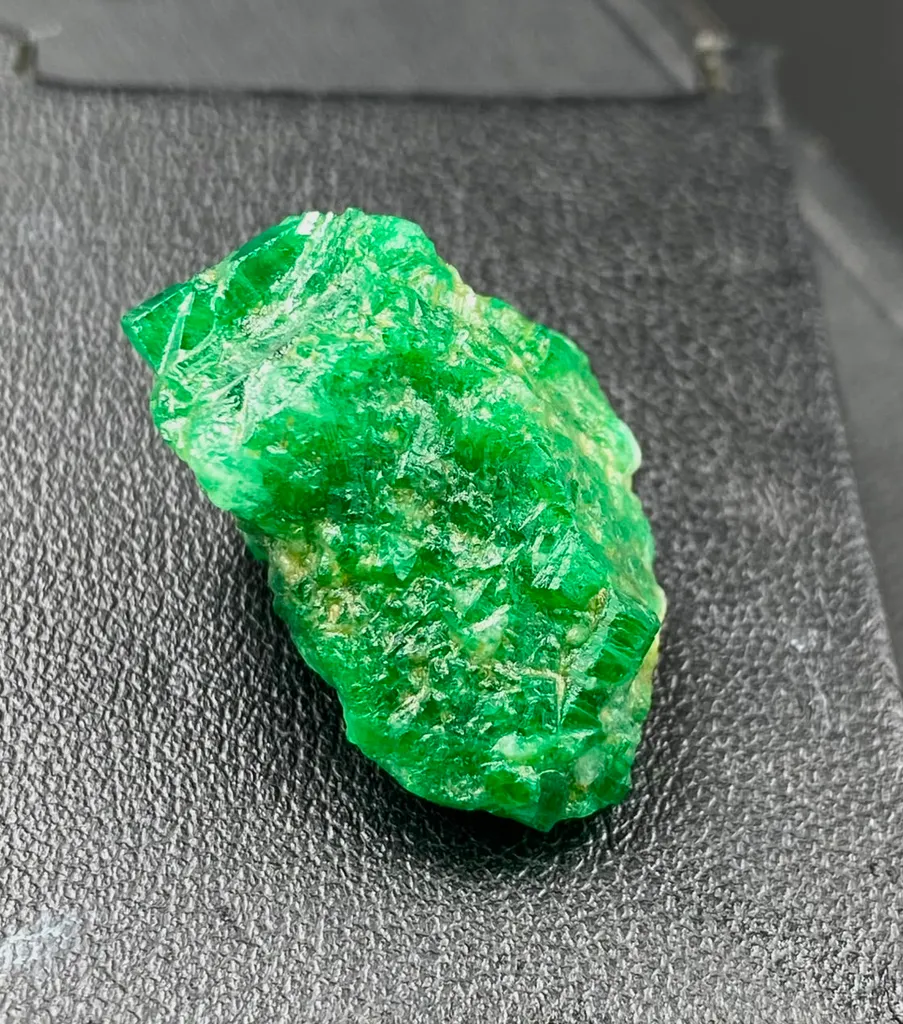 6.28 Gram Natural Emerald Specimen Chunk From Swat Valley Pakistan image
