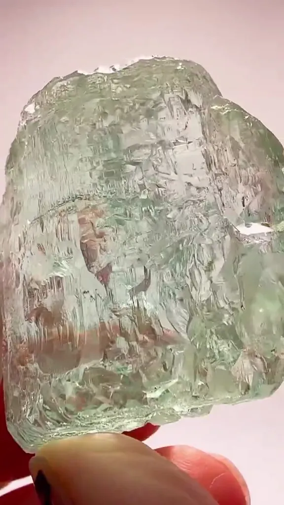 67.7 GRAMS OF BRAZILIAN Aquamarine ICE — GLOWING IN NATURAL LIGHT - image 3