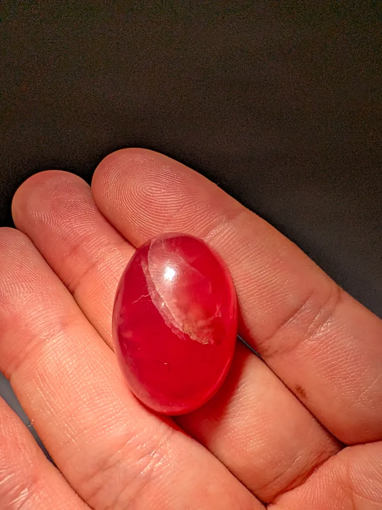 74.9ct Japanese Rhodochrosite Cabochon − Inakuraishi Mine, Hokkaido, Japan image