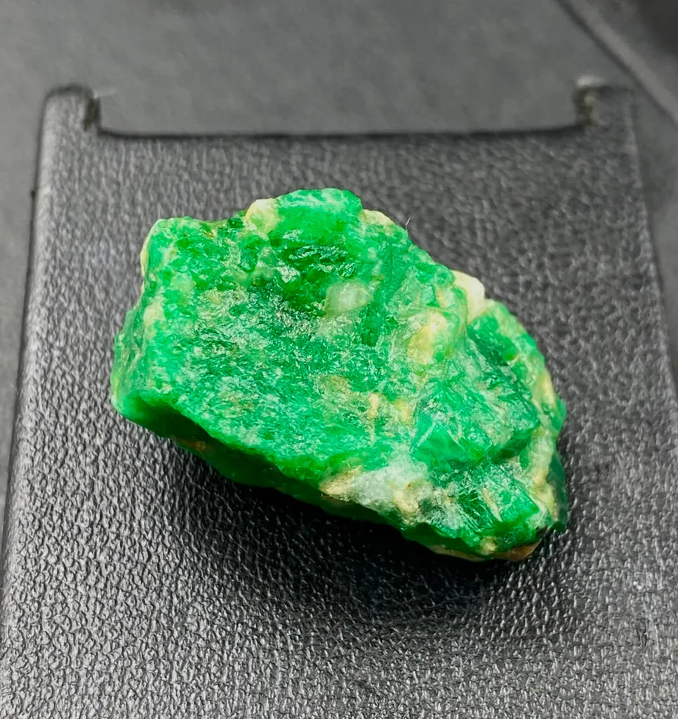 8.00 Gram Natural Emerald Specimen Chunk From Swat Valley Pakistan image