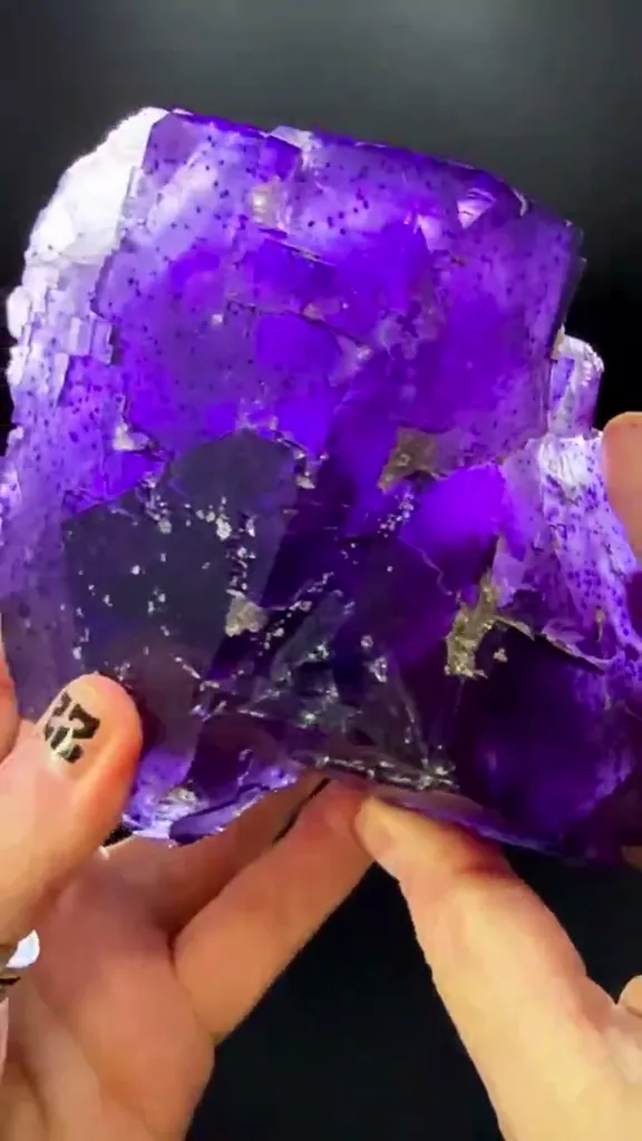 A true Illinois heavyweight … 1,540 grams of collector-grade Fluorite from… - image 3