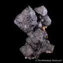 Acanthite on Acanthite ps. Argentite - image 1