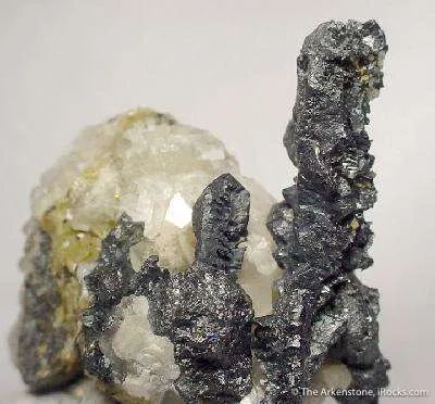 Acanthite on Quartz - image 3