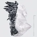 Acanthite on Quartz - image 1