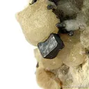 Acanthite Ps. After Argentite on Calcite - image 3