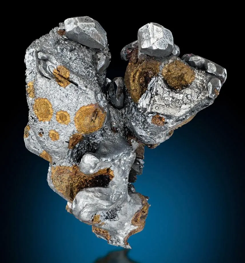 Acanthite, Stephanite, Chalcopyrite image