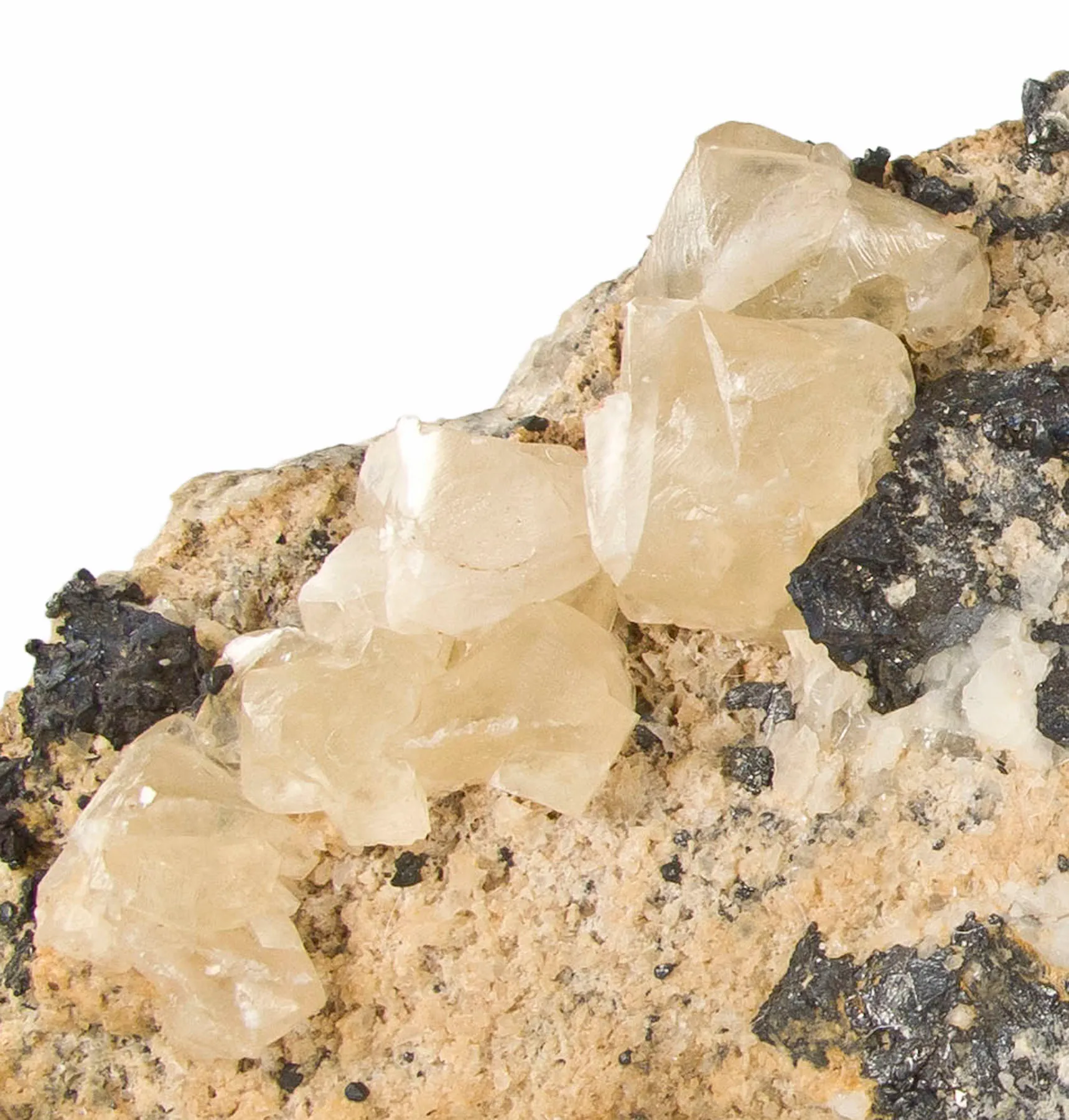 Acanthite With Calcite - image 2