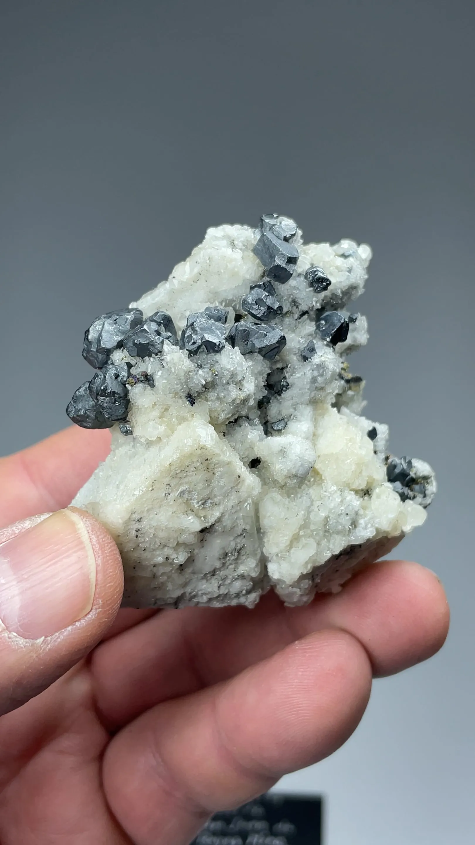 Acanthite with Calcite - image 3