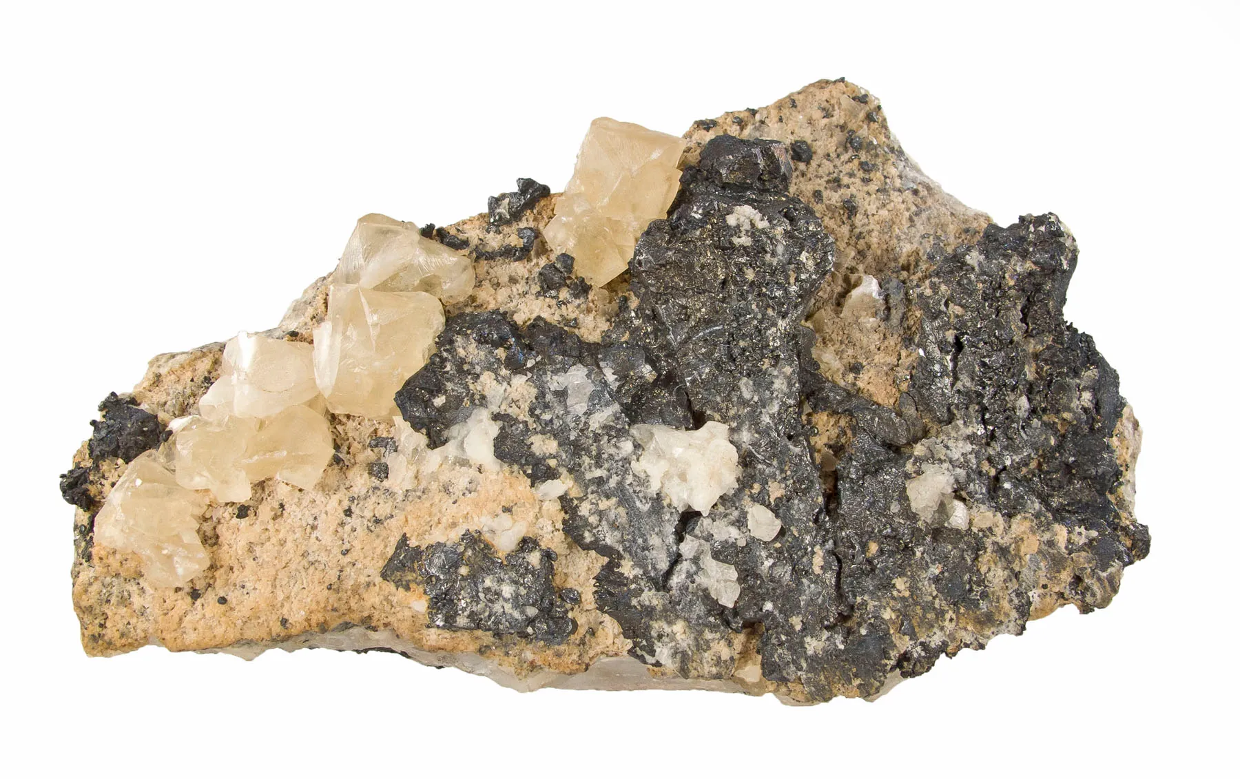 Acanthite With Calcite - image 1