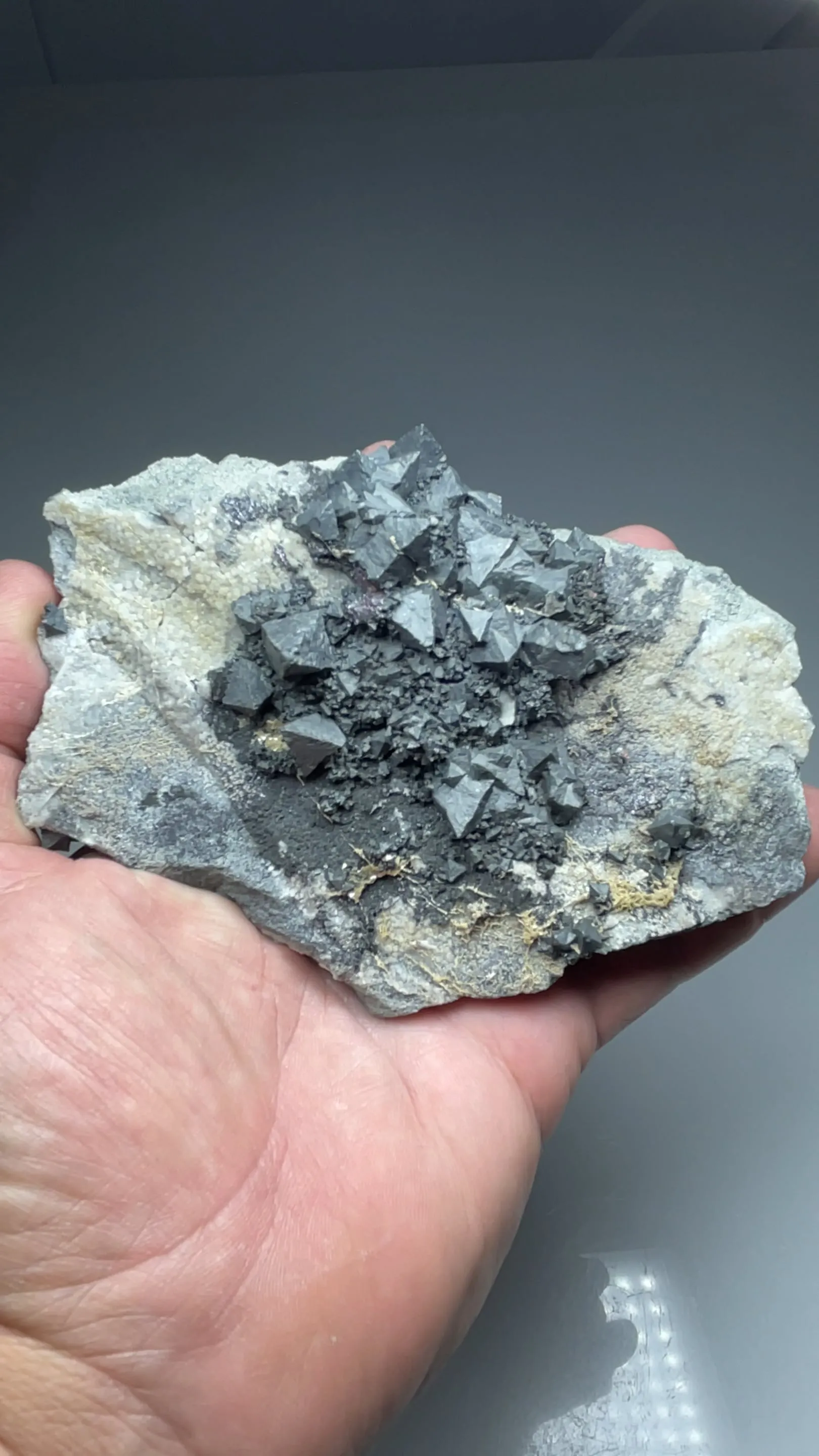 Acanthite with Chlorargyrite, Proustite - image 2