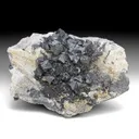 Acanthite with Chlorargyrite, Proustite - image 1