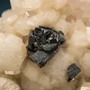 Acanthite with Dolomite on Quartz - image 2