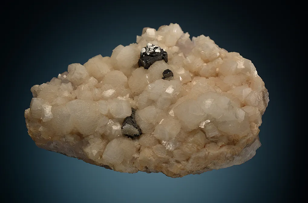 Acanthite with Dolomite on Quartz - image 4