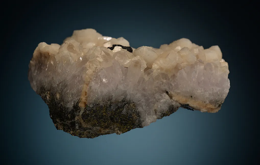 Acanthite with Dolomite on Quartz - image 5