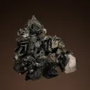 Acanthite with FLUORAPOPHYLLITE-(K) - image 3