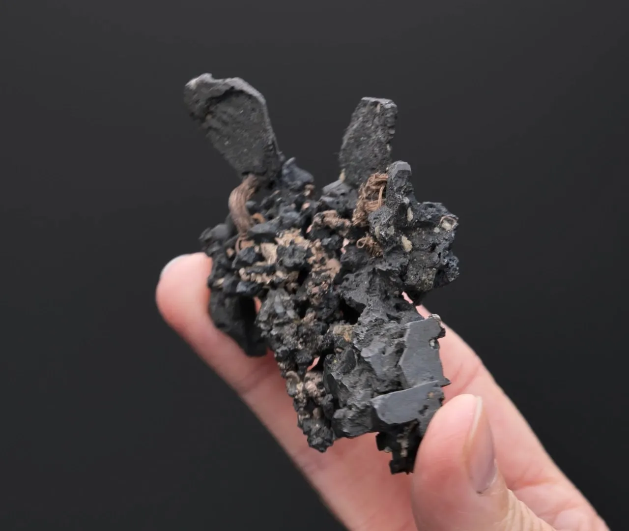 Acanthite with NATIVE Silver - image 2
