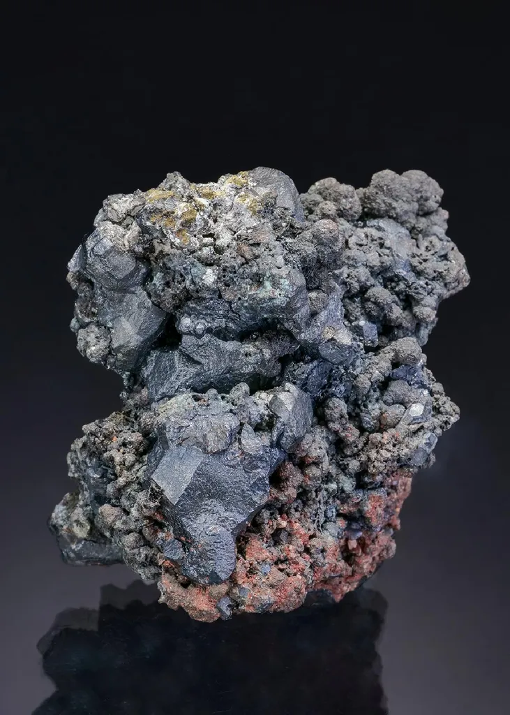 Acanthite with Stephanite and Nickeline