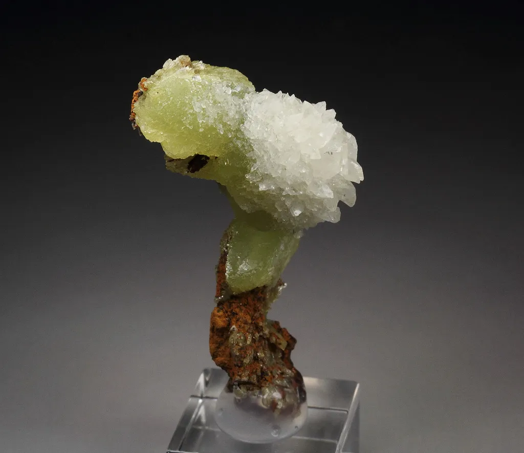 ADAMITE, CALCITE from Mexico, Durango, Mapimí, Ojuela Mine - image 3