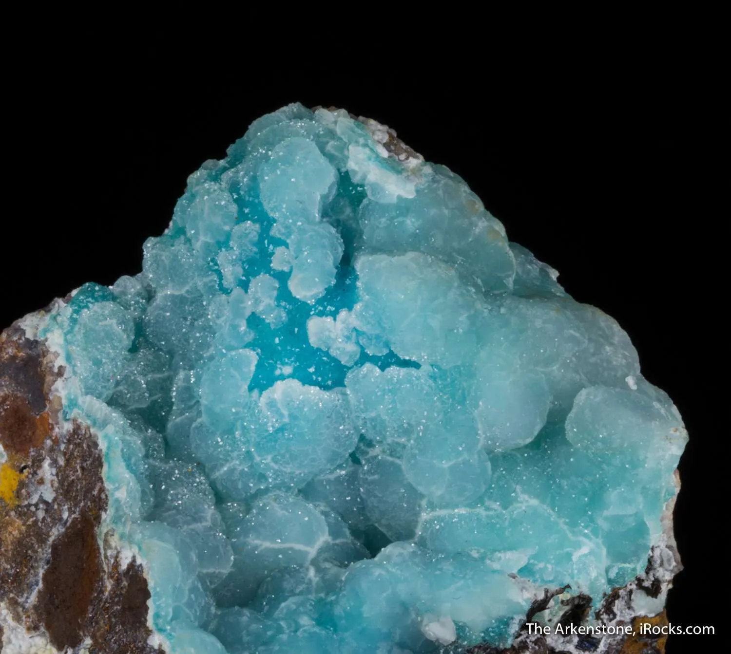 Adamite (Cuprian and REE-enriched) with Smithsonite - image 1