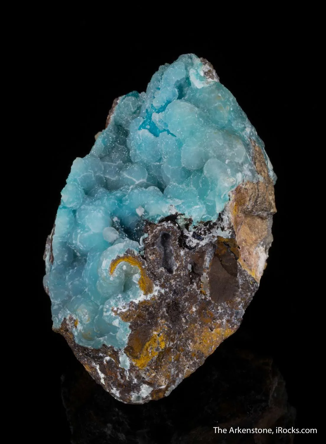 Adamite (Cuprian and REE-enriched) with Smithsonite - image 3