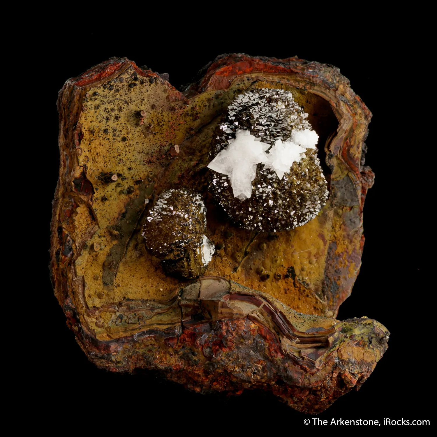 Adamite in Limonite pocket - image 4