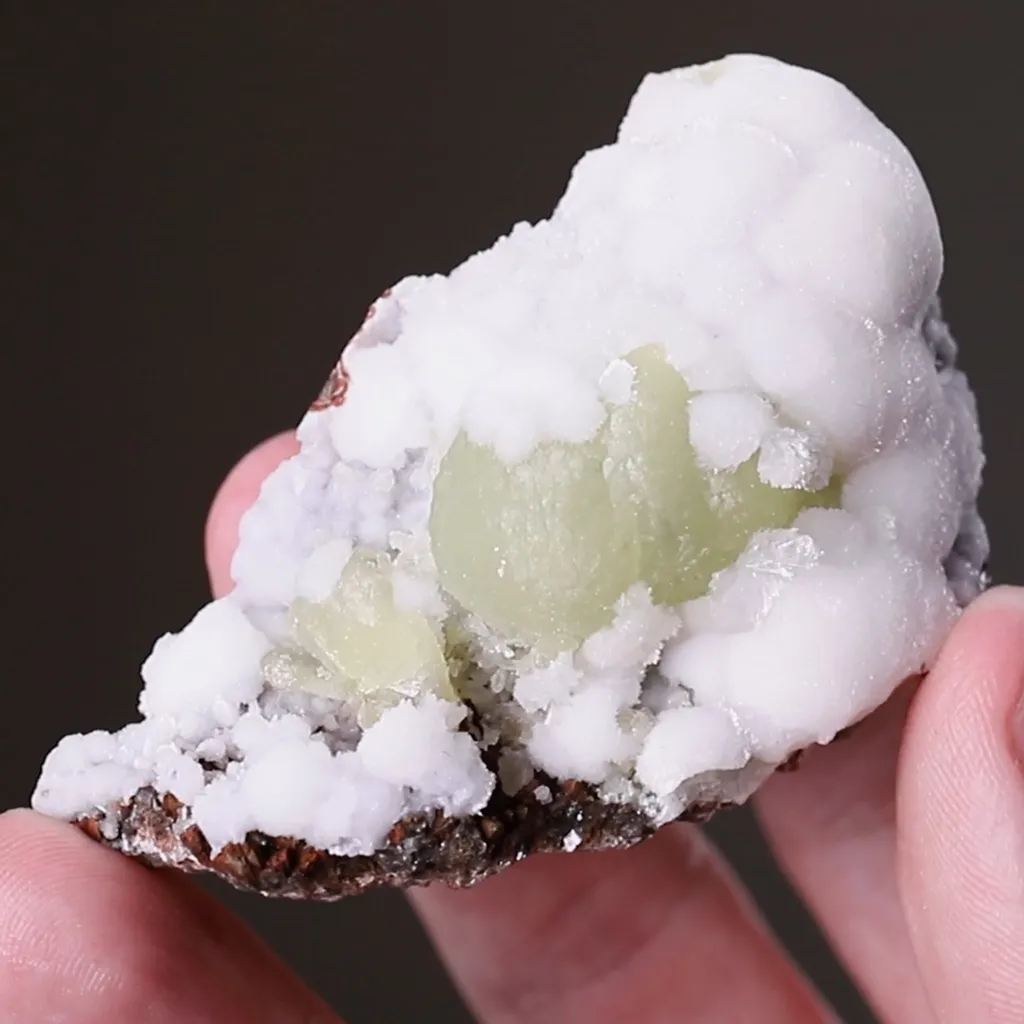 Adamite on Aragonite - image 2