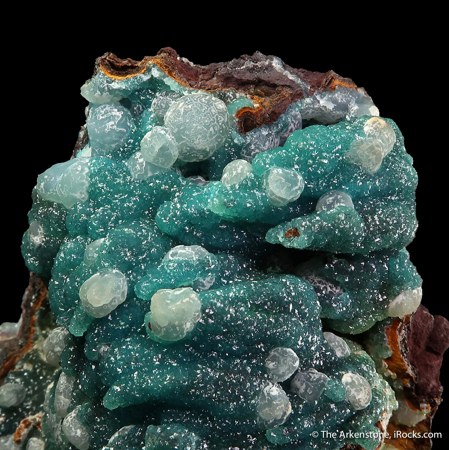 Adamite (var. cuprian and REE) with Smithsonite - image 3