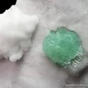 Adamite var. Cuprian on Calcite - image 1