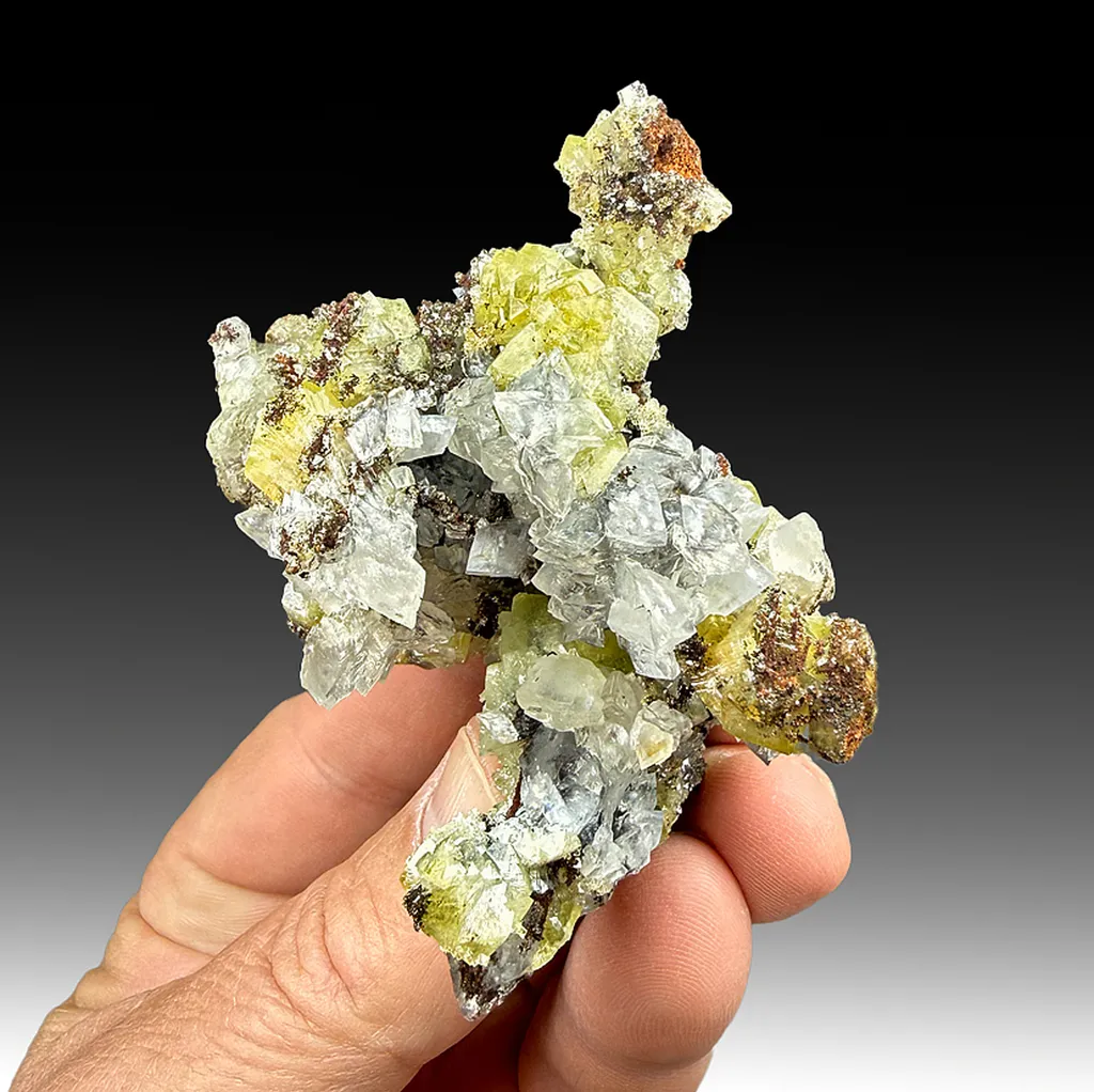 Adamite with Calcite